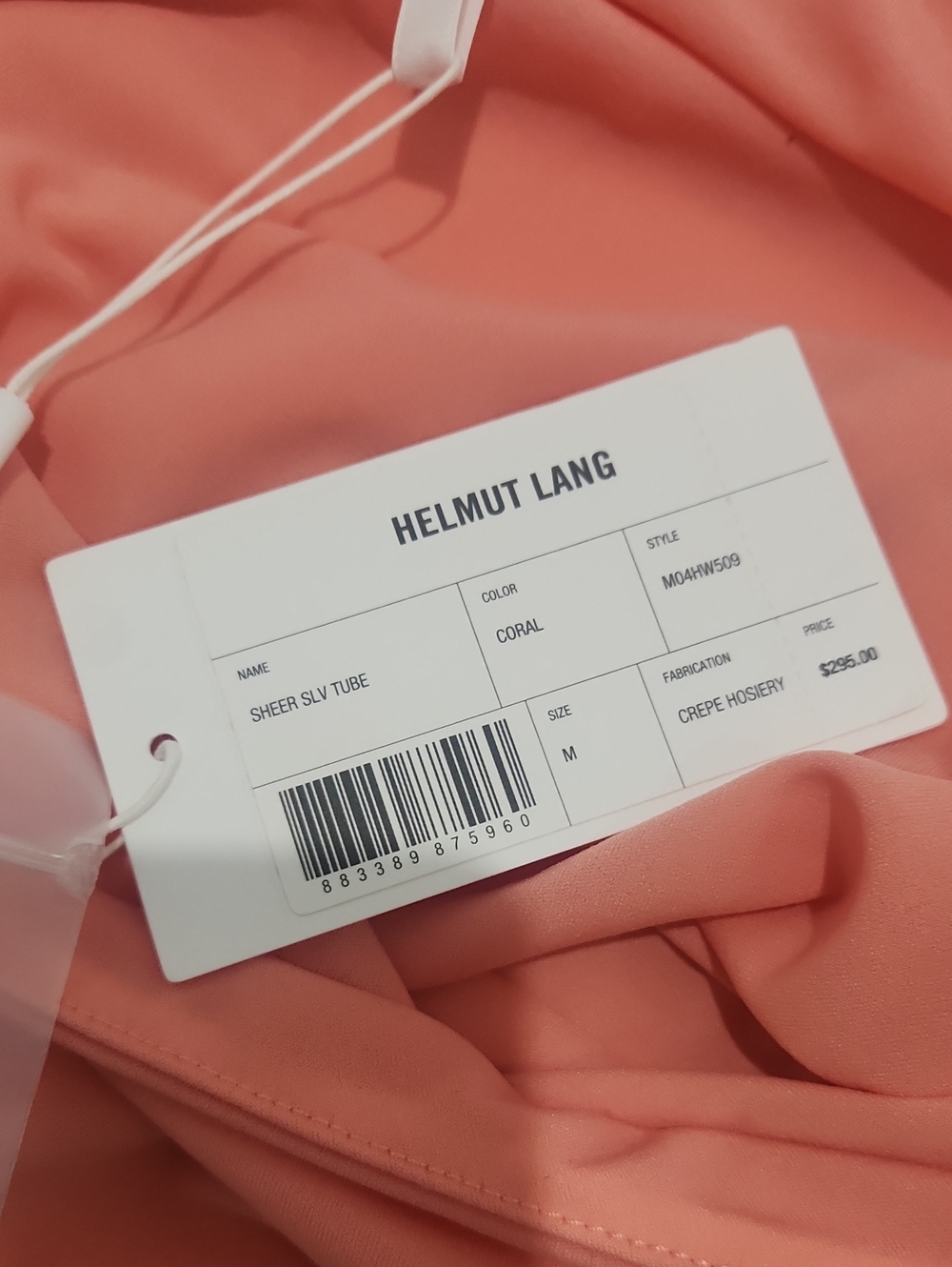 Helmut Lang Sheer Sleeve Tube Top - Picture 9 of 12